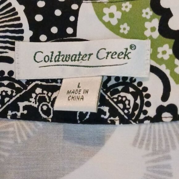 Coldwater Creek Cardigan Jacket Multicolor One Button Geometric Womens Size L - Picture 6 of 7
